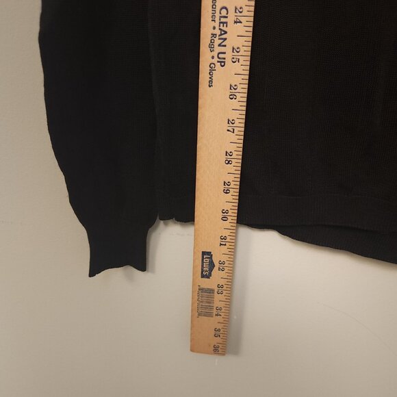 Domani Platinum Shirt Henley Vintage 90s Black Long Sleeve Cotton Rayon Mens XXL - Picture 11 of 13